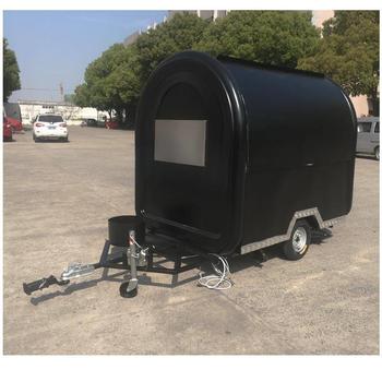 Black Small Best Food Trailers With Kitchen Equipment